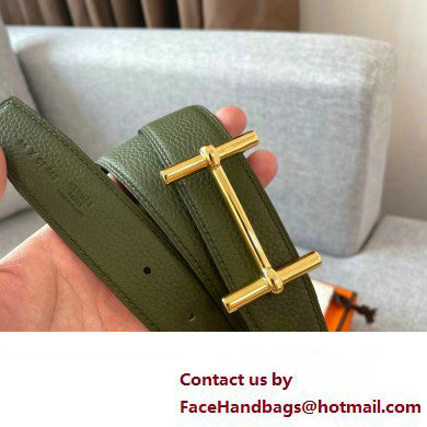 Hermes H d'Ancre belt buckle  &  Reversible leather strap 32 mm 01 2023